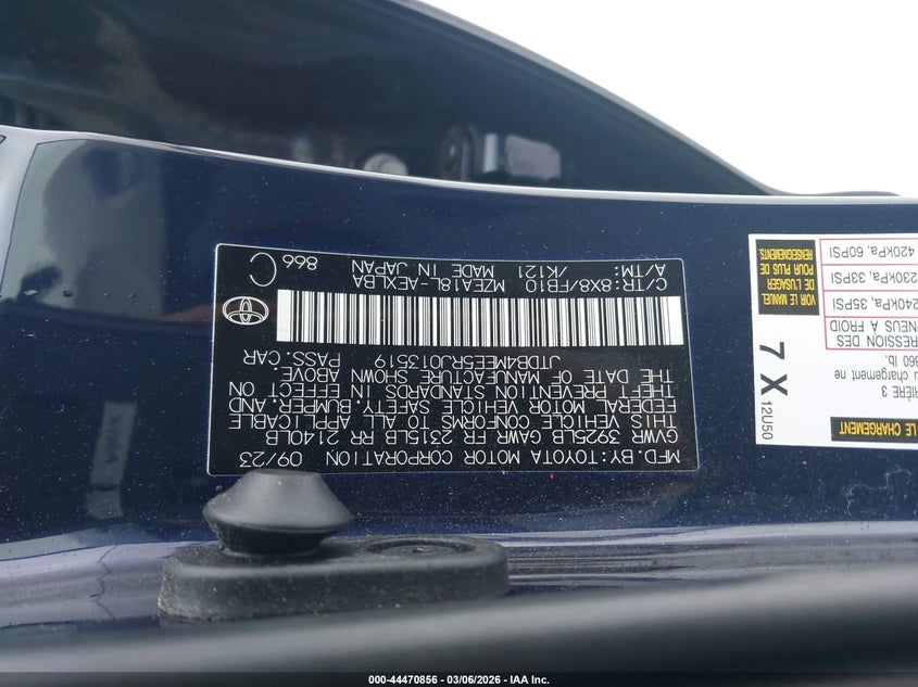 2024 Toyota Corolla VIN JTDB4MEE5RJ013519 IAAI salvage auction — REAR END, Salvage Title, sold $5,550 on 2026-07-17 (photo 9)