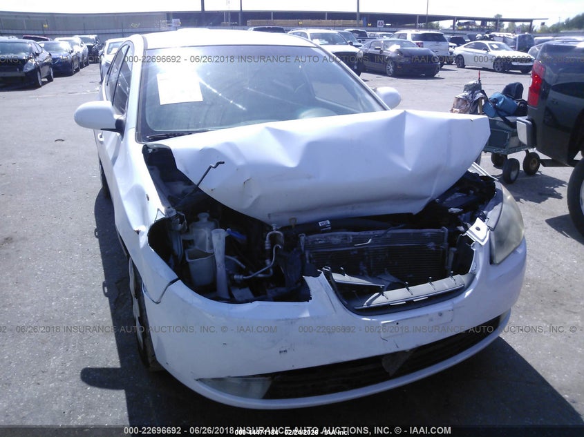 2007 Hyundai Elantra VIN KMHDU46D57U235693 IAAI salvage auction — FRONT END, Salvage (Texas), sold $25 on 2026-07-22 (photo 6)
