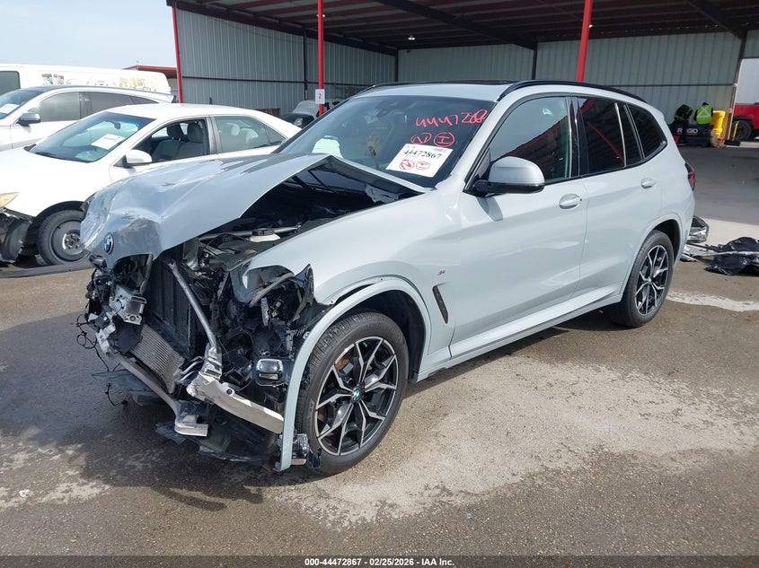 2023 BMW X3 VIN 5UX43DP09P9P77822 IAAI salvage auction — FRONT END, Original (Texas), sold $10,400 on 2026-07-09 (photo 2)