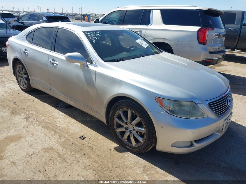 2009 Lexus Ls VIN JTHBL46F195088350 IAAI salvage auction — LEFT SIDE, Original (Texas), sold $3,350 on 2026-07-07 (photo 1)