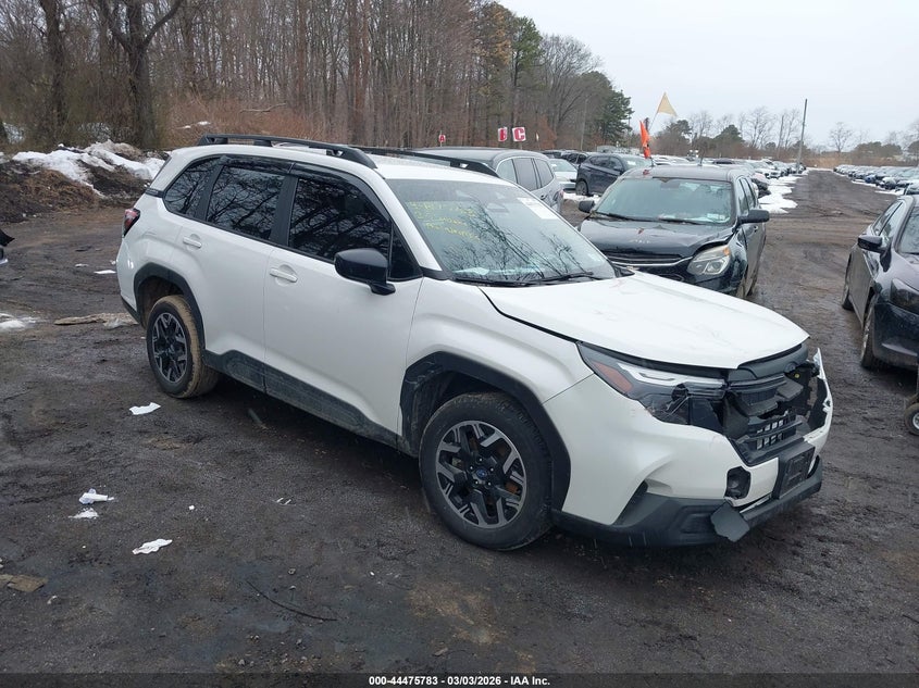 2025 Subaru Forester VIN JF2SLDAC9SH498317 IAAI salvage auction — FRONT & REAR, Salvage Title, sold $4,550 on 2026-07-14 (photo 1)