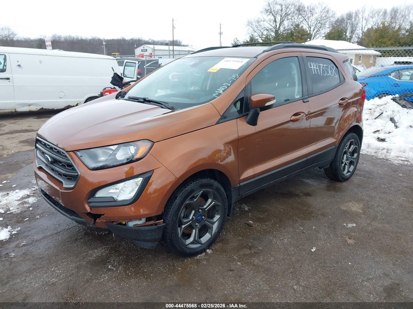 2018 Ford Ecosport VIN MAJ6P1CL7JC162182 IAAI salvage auction — FRONT END, Clear (Indiana), sold $3,800 on 2026-07-07 (photo 2)