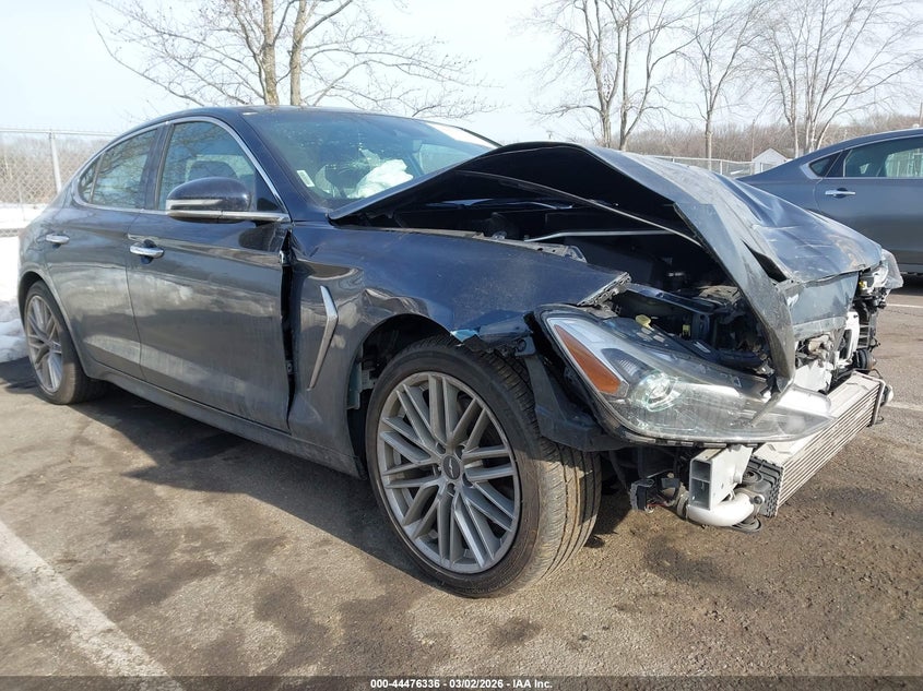 2020 Genesis G70 VIN KMTG34LA1LU046596 IAAI salvage auction — FRONT END, Salvage (New Jersey), sold $3,500 on 2026-07-27 (photo 1)