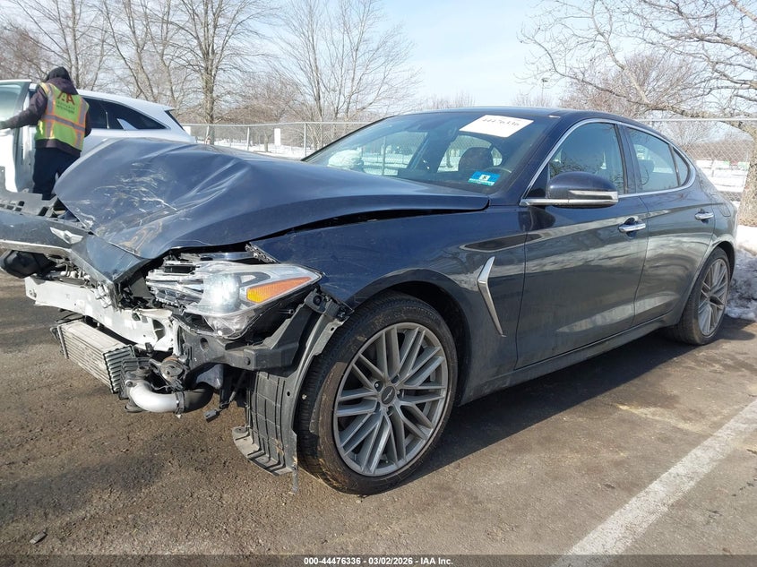 2020 Genesis G70 VIN KMTG34LA1LU046596 IAAI salvage auction — FRONT END, Salvage (New Jersey), sold $3,500 on 2026-07-27 (photo 2)