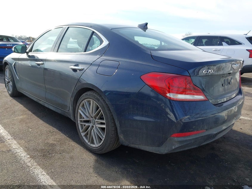 2020 Genesis G70 VIN KMTG34LA1LU046596 IAAI salvage auction — FRONT END, Salvage (New Jersey), sold $3,500 on 2026-07-27 (photo 3)