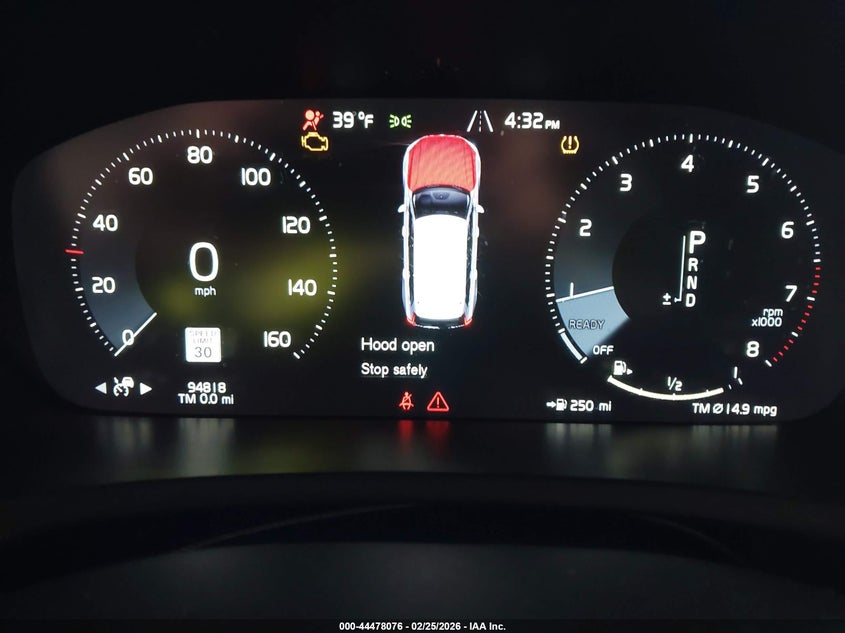 2019 Volvo Xc90 VIN YV4A22PK5K1452604 IAAI salvage auction — RIGHT FRONT, Salvage Title, sold $9,300 on 2026-07-16 (photo 7)