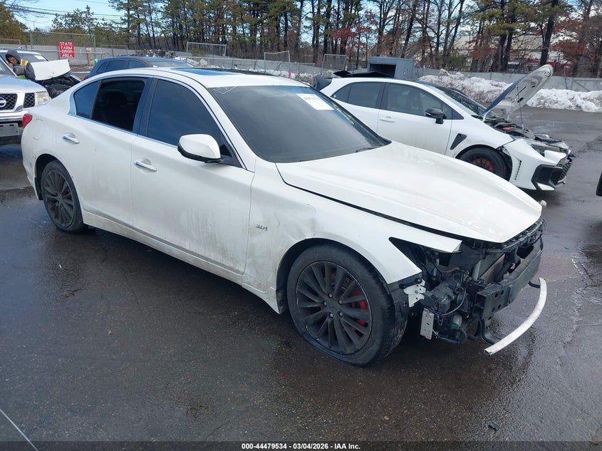 2017 Infiniti Q50 VIN JN1EV7AR4HM837175 IAAI salvage auction — FRONT END, Mv-907A (New York), sold $800 on 2026-07-14 (photo 1)