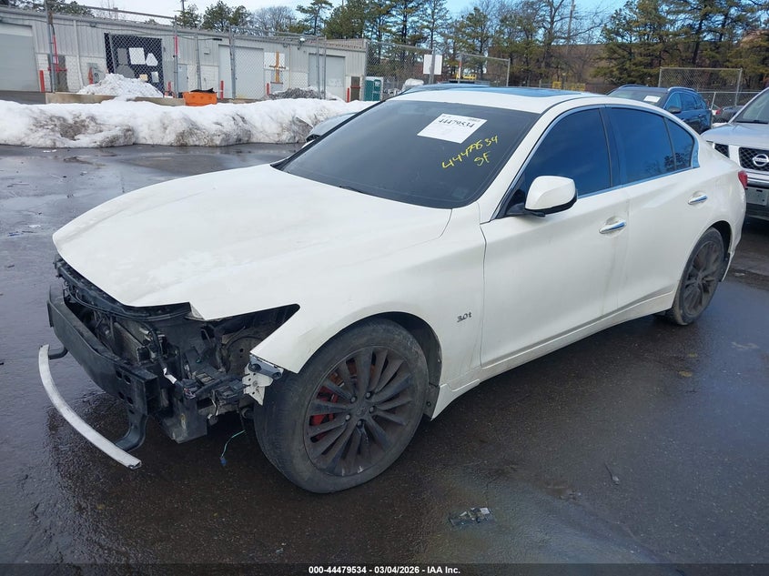 2017 Infiniti Q50 VIN JN1EV7AR4HM837175 IAAI salvage auction — FRONT END, Mv-907A (New York), sold $800 on 2026-07-14 (photo 2)