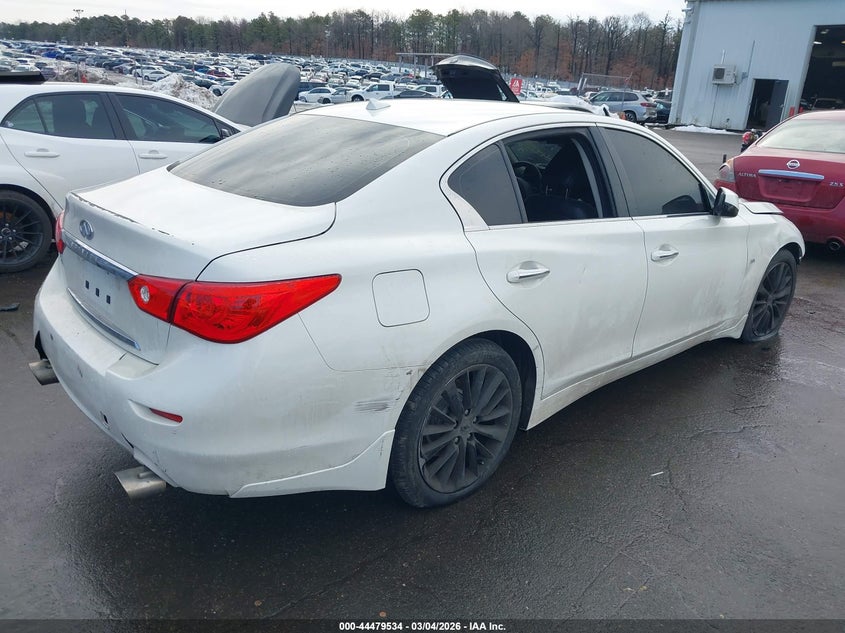 2017 Infiniti Q50 VIN JN1EV7AR4HM837175 IAAI salvage auction — FRONT END, Mv-907A (New York), sold $800 on 2026-07-14 (photo 4)