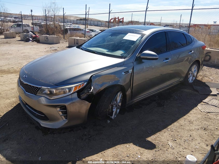 2017 Kia Optima VIN 5XXGU4L36HG168798 IAAI salvage auction — LEFT FRONT, Salvage Title, sold $1,850 on 2026-07-06 (photo 2)