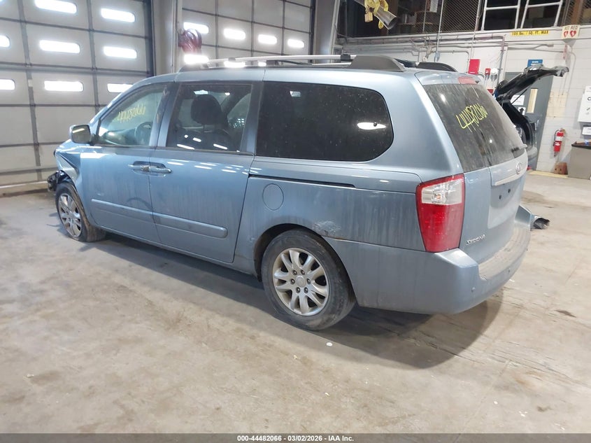 2007 Kia SEDONA VIN KNDMB233776170490 IAAI salvage auction — LEFT FRONT, Clear (Indiana), sold $750 on 2026-07-22 (photo 3)