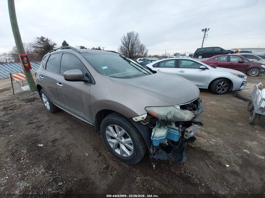 2011 Nissan Murano VIN JN8AZ1MW3BW152048 IAAI salvage auction — FRONT END, Salvage (Idaho), sold $250 on 2026-07-14 (photo 1)