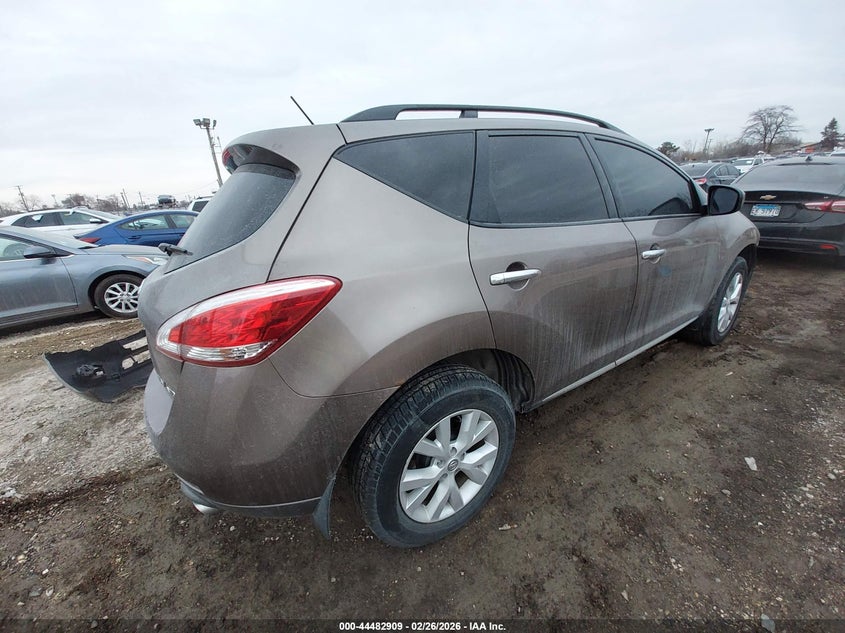 2011 Nissan Murano VIN JN8AZ1MW3BW152048 IAAI salvage auction — FRONT END, Salvage (Idaho), sold $250 on 2026-07-14 (photo 4)