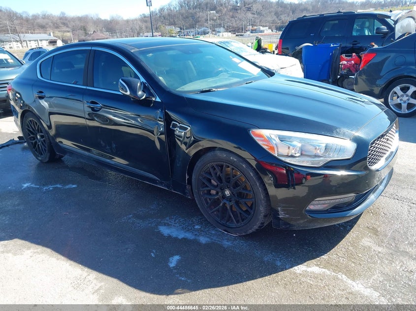 2015 Kia K900 VIN KNALU4D4XF6024511 IAAI salvage auction — RIGHT FRONT, Salvage Title, sold $1,650 on 2026-07-14 (photo 1)