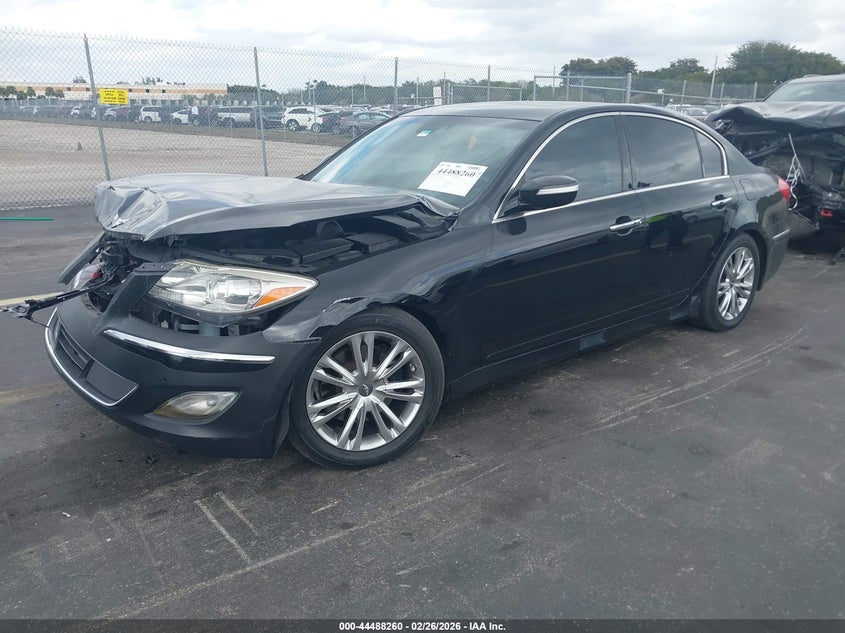 2013 Hyundai Genesis VIN KMHGC4DD0DU241495 IAAI salvage auction — FRONT END, Rebuildable (Florida), sold $875 on 2026-07-30 (photo 2)