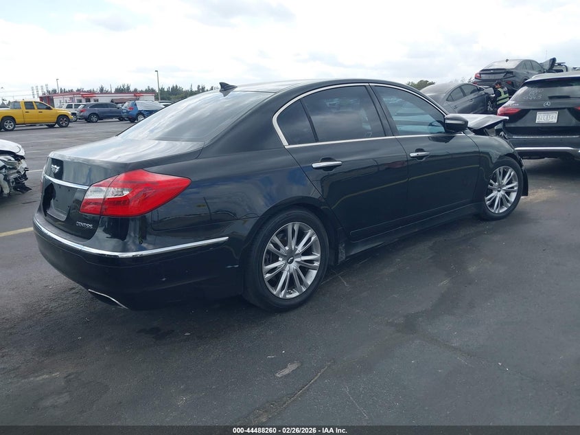 2013 Hyundai Genesis VIN KMHGC4DD0DU241495 IAAI salvage auction — FRONT END, Rebuildable (Florida), sold $875 on 2026-07-30 (photo 4)
