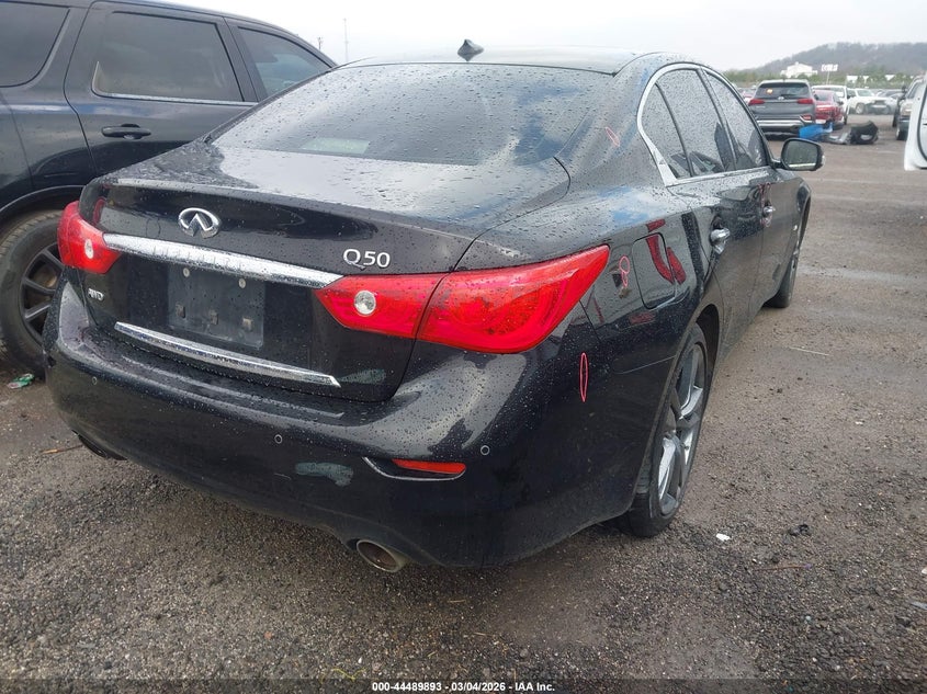 2015 Infiniti Q50 VIN JN1BV7AR2FM421660 IAAI salvage auction — SIDE, Salvage Title, sold $2,600 on 2026-07-16 (photo 4)