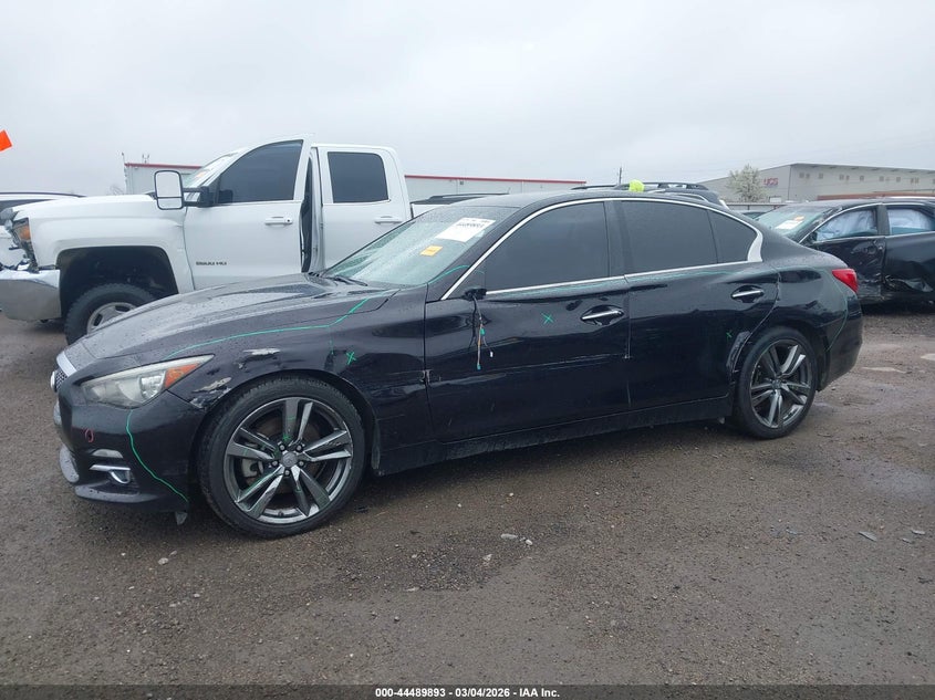 2015 Infiniti Q50 VIN JN1BV7AR2FM421660 IAAI salvage auction — SIDE, Salvage Title, sold $2,600 on 2026-07-16 (photo 6)
