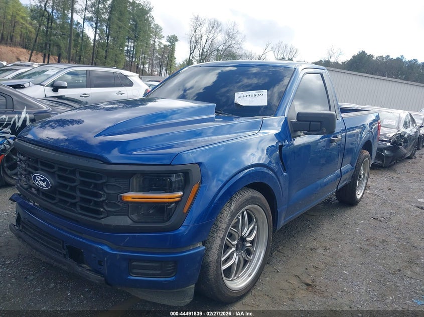 2025 Ford F-150 VIN 1FTMF1L57SKE23291 IAAI salvage auction — RIGHT FRONT, Salvage Title, sold $26,250 on 2026-07-21 (photo 2)