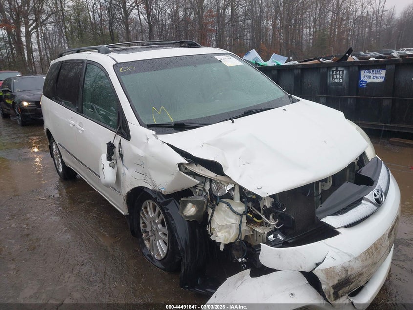 2010 Toyota Sienna VIN 5TDDK4CCXAS033949 IAAI salvage auction — FRONT END, Salvage - Greater Than 75% (Maryland), sold $575 on 2026-07-08 (photo 1)