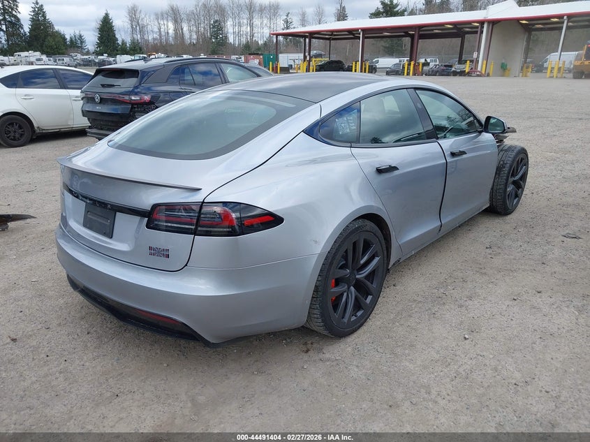 2025 Tesla Model s VIN 5YJSA1E69SF547832 IAAI salvage auction — FRONT END, Salvage Title, sold $52,000 on 2026-07-22 (photo 4)