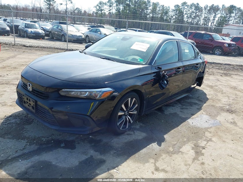 2022 Honda Civic VIN JHMFE1F7XNX001031 IAAI salvage auction — LEFT SIDE, Salvage Title, sold $4,600 on 2026-07-10 (photo 2)