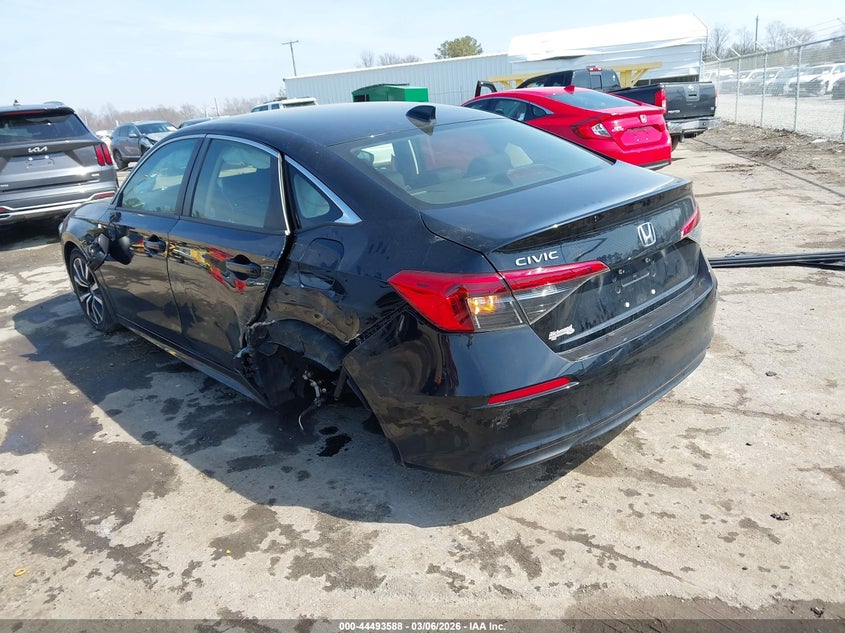 2022 Honda Civic VIN JHMFE1F7XNX001031 IAAI salvage auction — LEFT SIDE, Salvage Title, sold $4,600 on 2026-07-10 (photo 3)