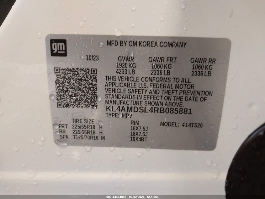2024 Buick Encore gx VIN KL4AMDSL4RB085881 IAAI salvage auction — REAR END, Clear (Missouri), sold $5,300 on 2026-07-21 (photo 9)