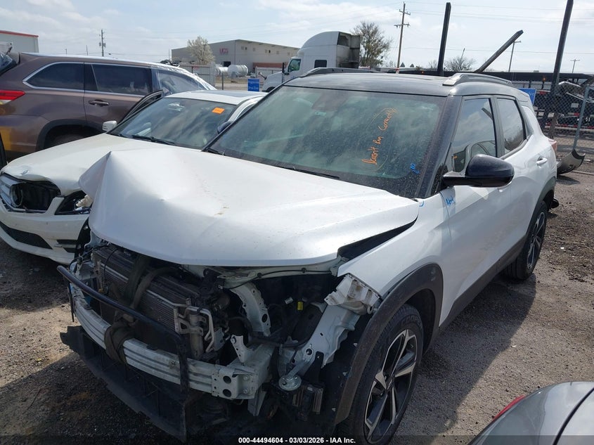 2021 Chevrolet Trailblazer VIN KL79MTSL1MB171643 IAAI salvage auction — FRONT END, Clear (Oklahoma), sold $1,800 on 2026-07-28 (photo 2)