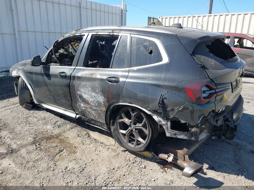 2023 BMW X3 VIN 5UX43DP08P9S92006 IAAI salvage auction — BURN, Non-Repairable (California), sold $275 on 2026-07-23 (photo 3)