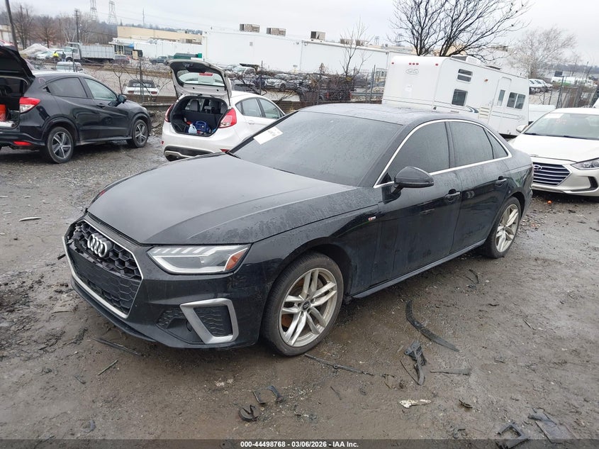 2020 Audi A4 VIN WAUENAF44LN012115 IAAI salvage auction — RIGHT FRONT, Salvage Title, sold $4,700 on 2026-07-24 (photo 2)