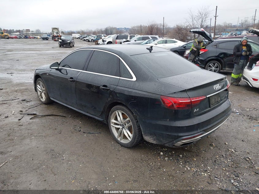 2020 Audi A4 VIN WAUENAF44LN012115 IAAI salvage auction — RIGHT FRONT, Salvage Title, sold $4,700 on 2026-07-24 (photo 3)