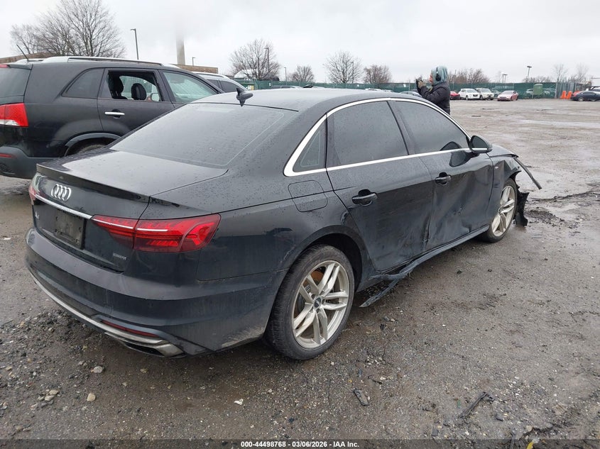 2020 Audi A4 VIN WAUENAF44LN012115 IAAI salvage auction — RIGHT FRONT, Salvage Title, sold $4,700 on 2026-07-24 (photo 4)