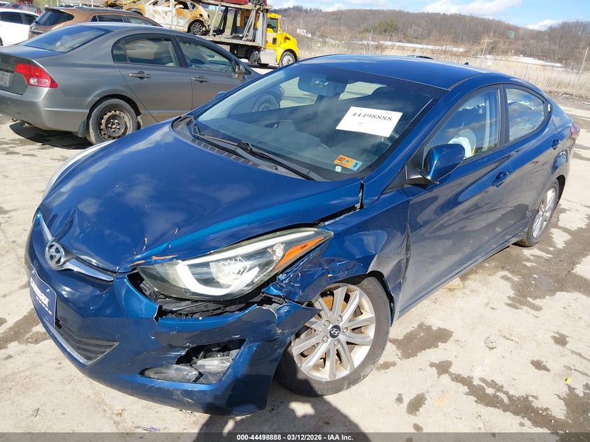 2015 Hyundai Elantra VIN KMHDH4AEXFU250919 IAAI salvage auction — FRONT END, Salvage (Idaho), sold $250 on 2026-07-29 (photo 2)