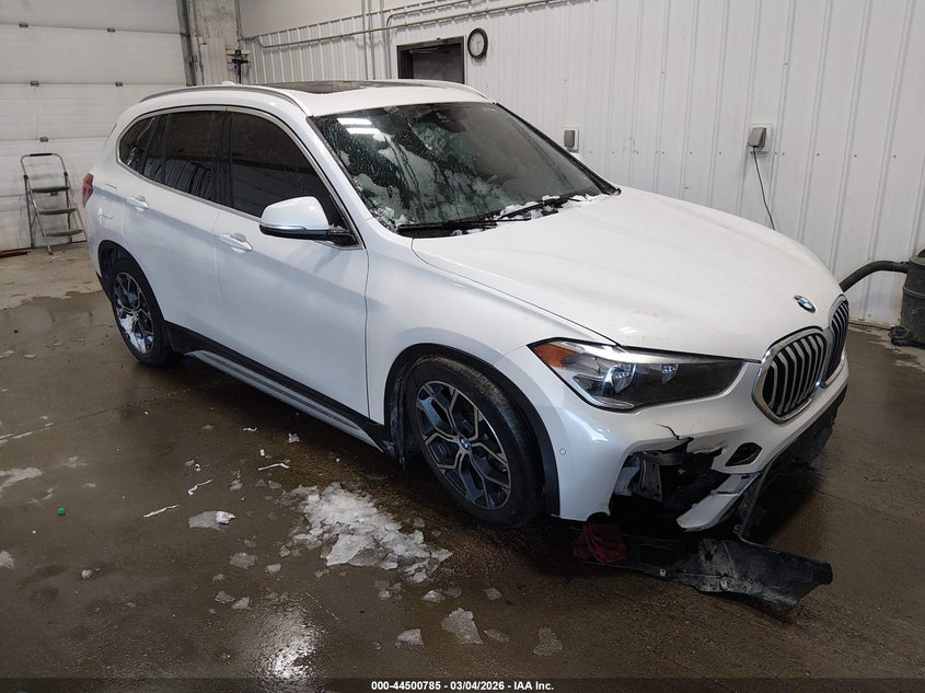 2021 BMW X1 VIN WBXJG9C09M5T16508 IAAI salvage auction — FRONT END, Salvage (Idaho), sold $6,650 on 2026-07-31 (photo 1)