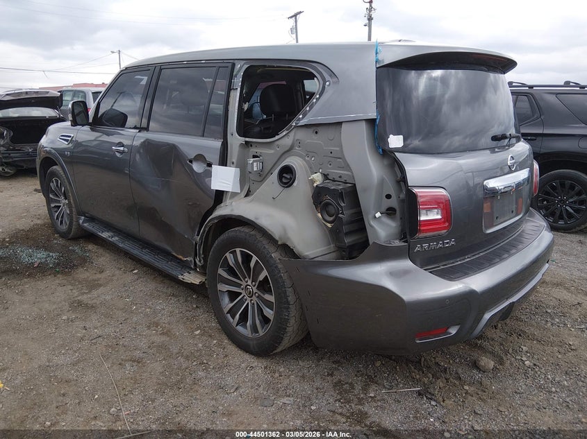 2019 Nissan Armada VIN JN8AY2ND9K9088599 IAAI salvage auction — REAR END, Salvage Title, sold $5,400 on 2026-07-09 (photo 3)