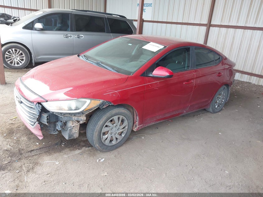 2018 Hyundai Elantra VIN KMHD74LF3JU612283 IAAI salvage auction — FRONT & REAR, Clear (Oklahoma), sold $1,700 on 2026-07-15 (photo 2)