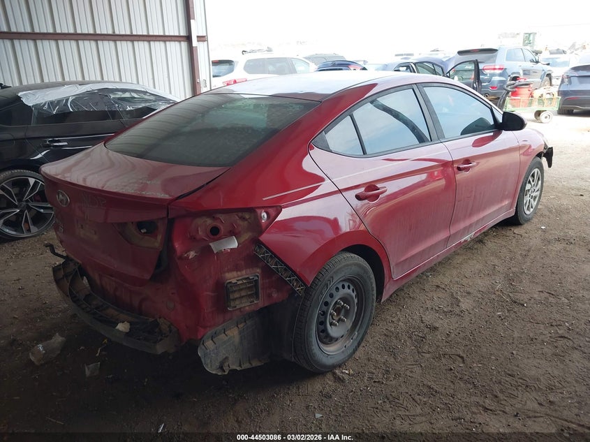2018 Hyundai Elantra VIN KMHD74LF3JU612283 IAAI salvage auction — FRONT & REAR, Clear (Oklahoma), sold $1,700 on 2026-07-15 (photo 4)