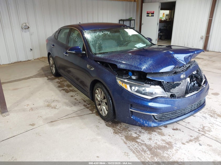 2017 Kia Optima VIN 5XXGT4L33HG123241 IAAI salvage auction — FRONT END, Salvage (Indiana), sold $1,100 on 2026-07-28 (photo 1)