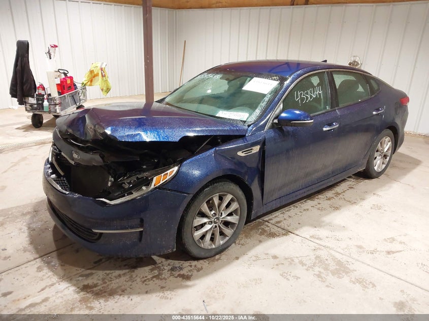 2017 Kia Optima VIN 5XXGT4L33HG123241 IAAI salvage auction — FRONT END, Salvage (Indiana), sold $1,100 on 2026-07-28 (photo 2)
