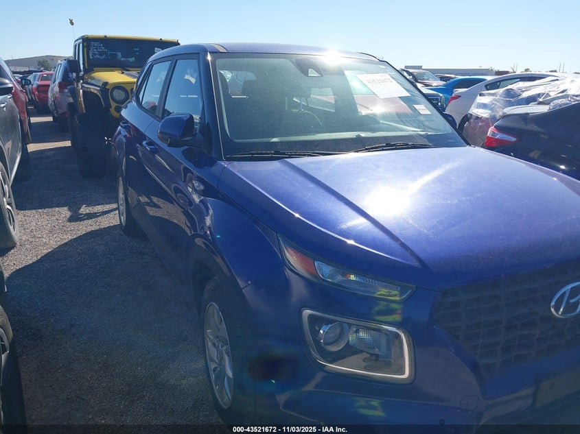 2021 Hyundai Venue VIN KMHRB8A36MU068614 IAAI salvage auction — FRONT END, Clear (Oklahoma), sold $575 on 2026-07-28 (photo 1)