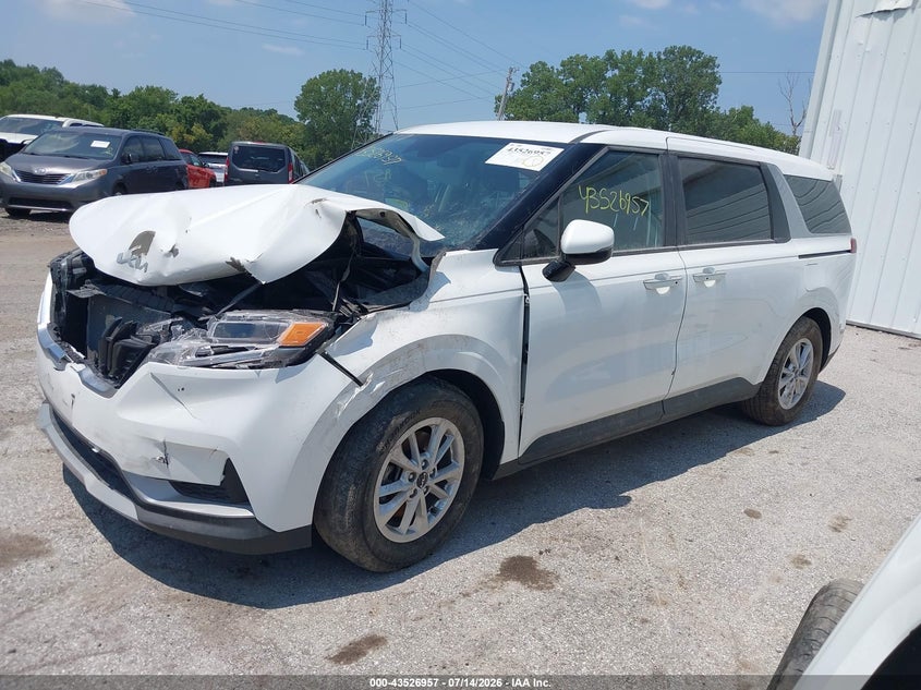2022 Kia Carnival VIN KNDNB4H38N6127170 IAAI salvage auction — FRONT END, Salvage (Indiana), sold $25 on 2026-07-29 (photo 2)