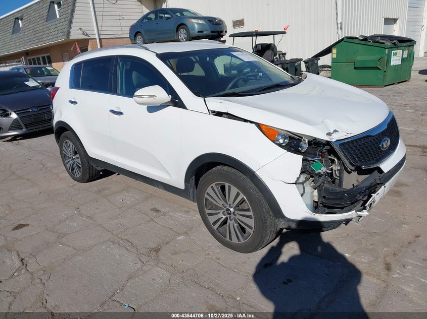 2014 Kia Sportage VIN KNDPC3ACXE7559456 IAAI salvage auction — RIGHT FRONT, Salvage (Illinois), sold $1,100 on 2026-07-07 (photo 1)