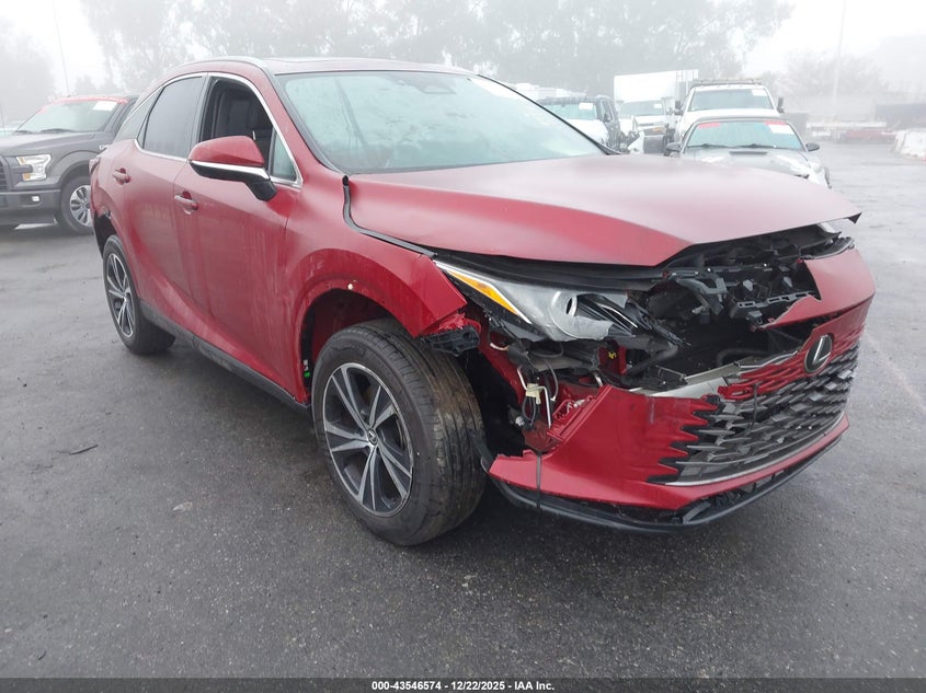 2024 Lexus Rx 350h VIN 2T2BBMCA5RC042435 IAAI salvage auction — Front & Rear, Salvage (California), sold $26,750 on 2025-12-18 (photo 1)