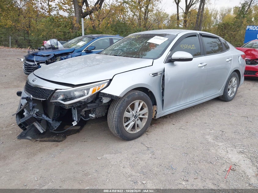2018 Kia Optima VIN 5XXGT4L32JG225541 IAAI salvage auction — FRONT END, Salvage (Indiana), sold $1,650 on 2026-07-22 (photo 2)