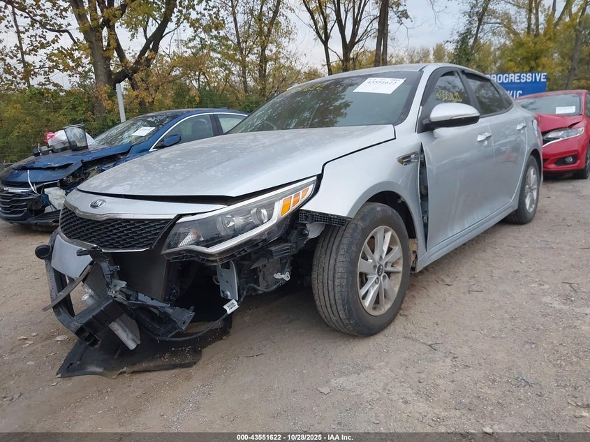 2018 Kia Optima VIN 5XXGT4L32JG225541 IAAI salvage auction — FRONT END, Salvage (Indiana), sold $1,650 on 2026-07-22 (photo 6)