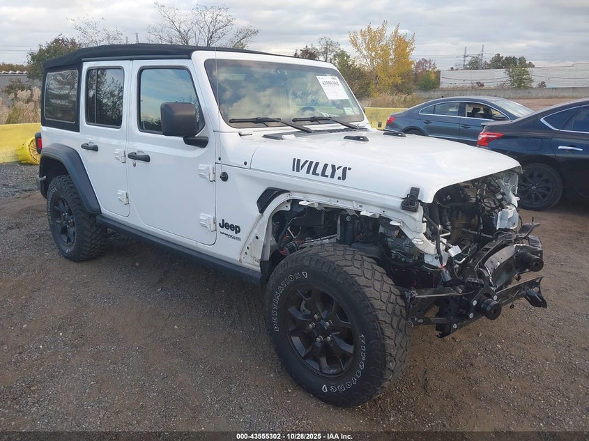 2022 Jeep Wrangler unlimited VIN 1C4HJXDMXNW142768 — IAAI salvage auction photo