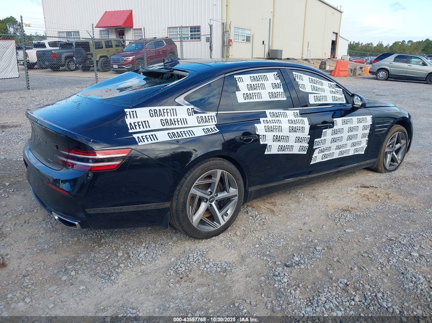 2024 Genesis G80 VIN KMTGA4SC5RU225757 IAAI salvage auction — VANDALISM, Other, sold $12,650 on 2026-07-17 (photo 4)