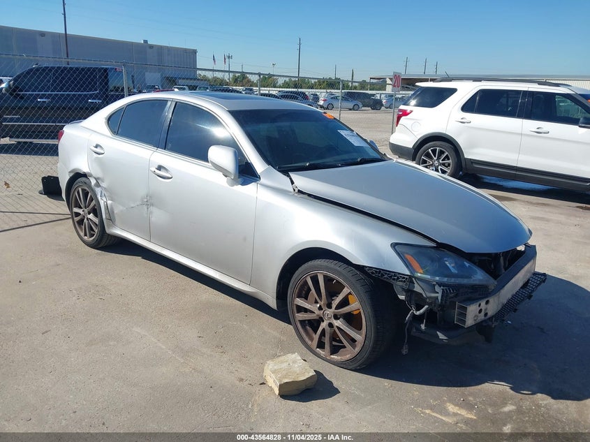 2008 Lexus Is VIN JTHBE262585019574 IAAI salvage auction — LEFT FRONT, Salvage (Texas), sold $650 on 2026-07-16 (photo 1)