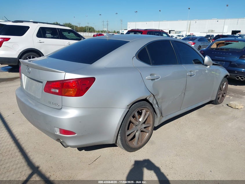 2008 Lexus Is VIN JTHBE262585019574 IAAI salvage auction — LEFT FRONT, Salvage (Texas), sold $650 on 2026-07-16 (photo 4)